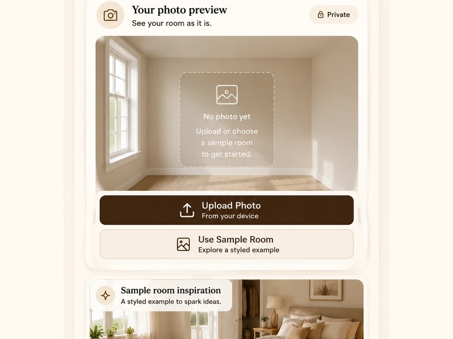 Local photo preview step