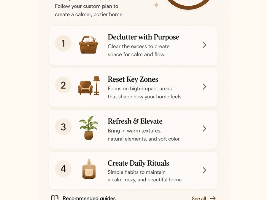 Personalized room reset result